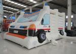 Ambulance Games Kids Inflatable Bounce House 0.55mm Pvc Tarpaulin 6 X 4m For