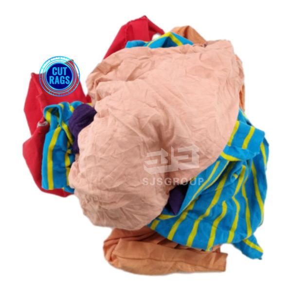 ‌Bulk 10KG Pack Absorbent Cotton T-Shirt Rags for Oil & Water Cotton Cleaning