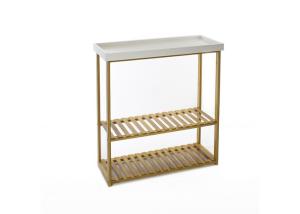 China 3 Tier 5KG 75cm Height Bamboo Kitchen Trolley wholesale