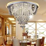 Simple Round Indoor Crystal Ceiling Light Glass with Dimmable (WH-AC-05)