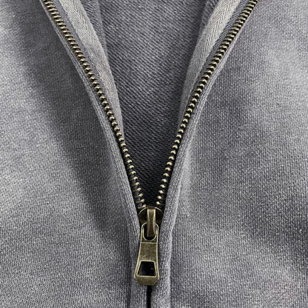 Retro Winter Washed Stir Fried Snowflake Distressed Effect Zipper Loose Edge Shoulder Mouse Bag Heavyweight Hoodie Hooded Vest