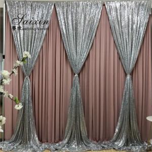 China SX-388 Wholesale drape cloth curtains valance for wedding stage backdrop wholesale