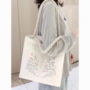 China Zippered Eco Friendly Canvas Tote Bags With Webbed Handle wholesale