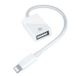 White OEM USB OTG Cable Adapter ROHS USB To Lightning OTG Cable