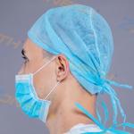 Skin Friendly Adjustable PP Non Woven Bouffant Cap For Doctor