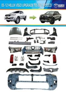 China Front Rear Bumper Car Body Kit For Toyota Hilux Vigo 05-14 Upgrade To 2021 Rocco wholesale