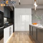 Residential Design Solid Wood Door Panel Surface Treatment Traditional Kitchen