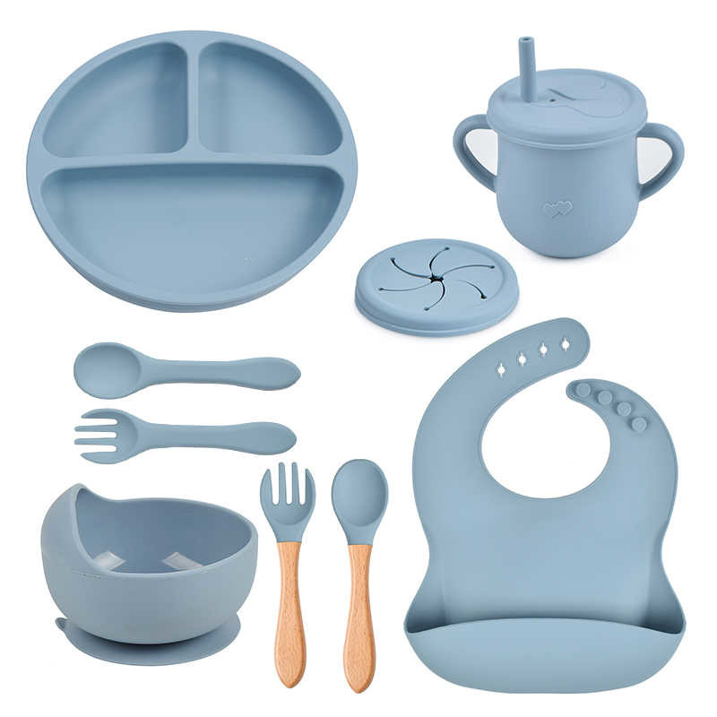 FDA Baby Silicone Feeding Set 200ml Silicone Tableware Set