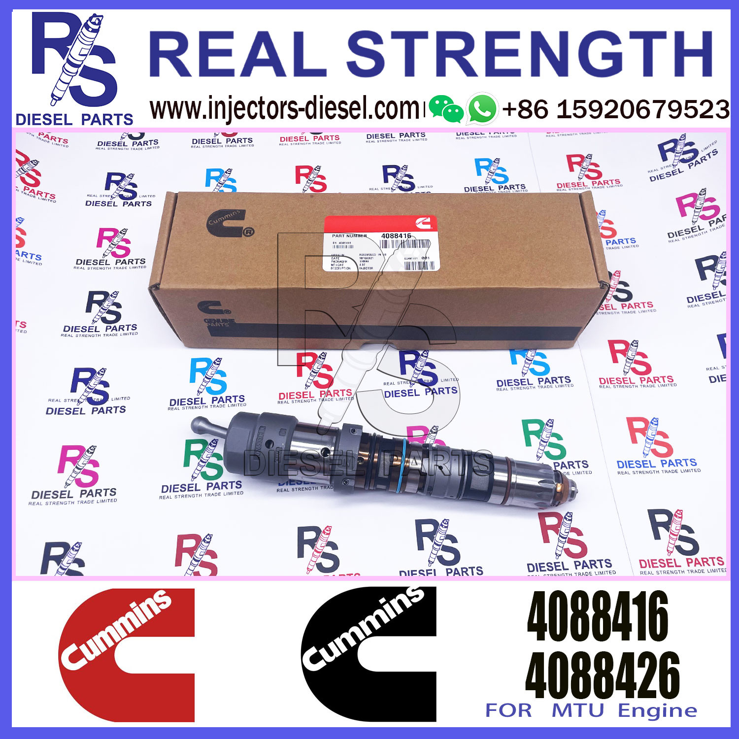 QSK23 Diesel Engine Common Rail Fuel Injector 4088427 4001813 4087893 4326780 4088416