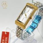 Elegant Lady Quartz Watch With 14mm Silver / Golden Stainless Steel Band