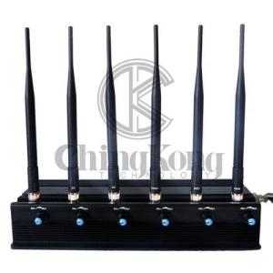 China LOJACK Portable Cell Phone Jammer 6 Antennas Multi Bands Adjustable Power wholesale