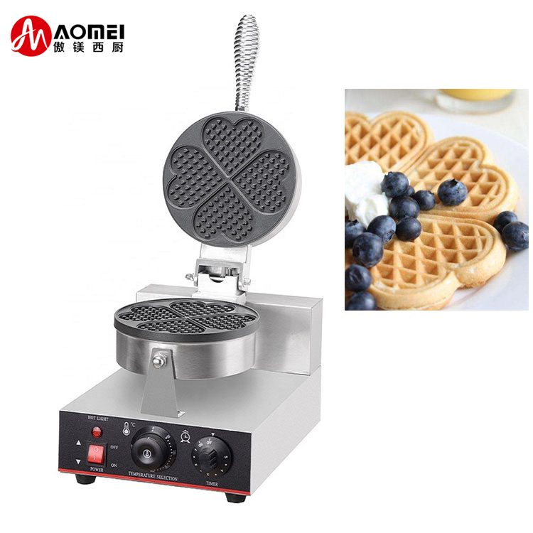 Gross Weight 20kg Stainless Steel Waffle Maker Electric Rotary Stick Belgian Commercial