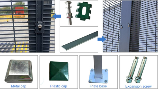 Electric Galvanized Powder Coated 358 Anti Climb Security Fence Anti Cut 5mm Thick