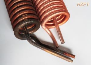 China Copper or Copper Nickel Finned Tube Coil as Refrigeration Condenser / Refrigeration Evaporator wholesale