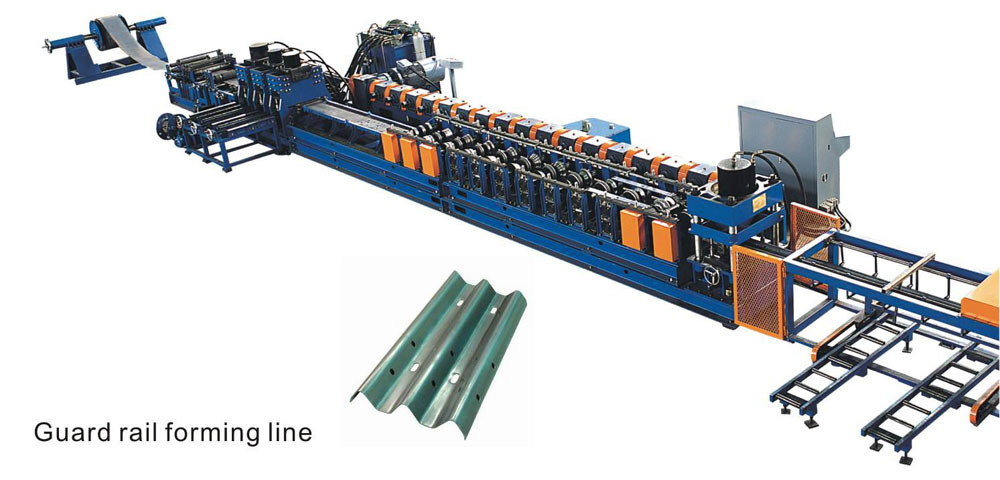 Custom W Beam Crash Barrier Machine Highway Guardrail Metal Roll Former