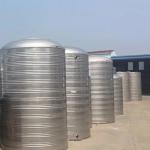 Ss304 / 316 Round Metal Water Tank , Durable Round Water Storage Tanks