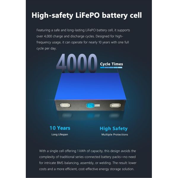 Single cell 1kWh Micro Energy Storage Station with UPS Backup Mode for Solar