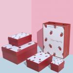 Strawberry Pattern Lipstick Luxury Gift Box Packaging For Valentines Day