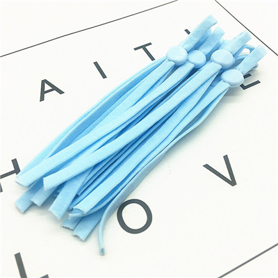 12cm length 5mm flat adjustable elastic band with buckle earloop cord for facemask earloop strap