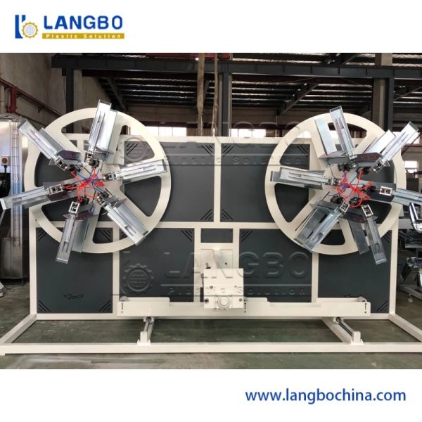 Automatic PEX Pipe Coiling Machine with 16-40mm Pipe Diameter Range, Adjustable Winding System, and PLC Control