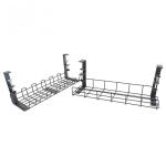 Adjustable Cable Management Tray for Desk No Drilling Required Large Space Metal