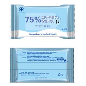 China Antibacterial 75% Alcohol Cotton Pad Alcohol Cleaning Wet Wipes for Facial Hand wholesale