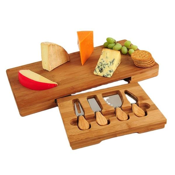 Custom Sustainable Kitchen Cutting Board Natural Bamboo Charcuterie Cheese Board