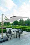 7 Pieces Extendable Modern Black Patio Restaurant 9 Piece Dining Sets Outdoor