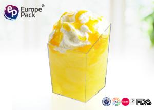 China Eco Friendly PS Plastic Square Cups 85ml Food Grade With FDA , LFGB wholesale