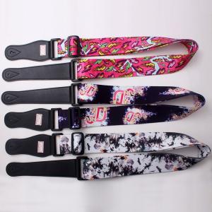 China Good quality Colorful 120-180cm Length Personalized polyester Dye sublimation Guitar Straps small MOQ wholesale