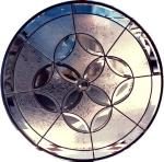 inlaid glass of irregular shape