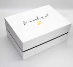 Popular Luxury Rigid Cardboard Packaging White Box Gift Box With Removable Lid