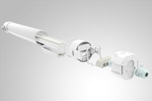China 40W IP65 White Linear Tri Proof Fixture For Office wholesale