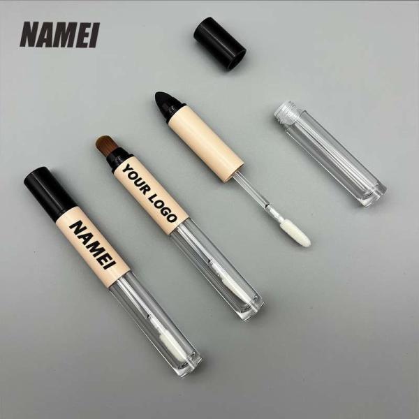 Concealer Tube Packaging With Sponge Brush Applicator For Eye Circles Facial