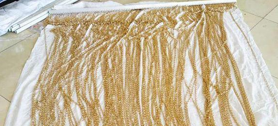 Aluminium Double Hook Chain Link Decorative Wire Mesh Door Curtain