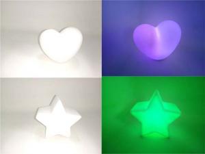 China Customized New style 3D star heart shape Electronic LED night Light table Lamp on sale