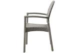 Round Back Designed Outdoor Rattan Dining Chair Patio Garden Furniture