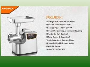 China Optional Digital Meat Grinder/meat mincer with air scoop/electric meat grinder GK-AMG199A wholesale