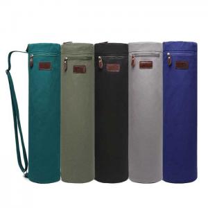 China 70×14cm Cotton Canvas Zipper Fashion Yoga Mat Bag Regular Color wholesale