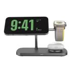 15W fast Zinc Alloy QI2 Multifuctional Wireless Charger Magenetic Black white
