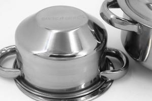 China Stainless Steel Non Stick Pots And Pans Set , Ss410 # Kitchen Pan Set Easy Cleaning wholesale