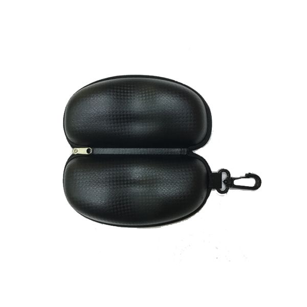 Black EVA Glasses Case Digital Printing Fabric Shockproof with Nylon Zipper