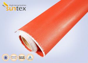 China 1mm Thick Both Side Silicone Rubber Coated Fabric Expansion Joint Material For Heat / Cold Insulation wholesale