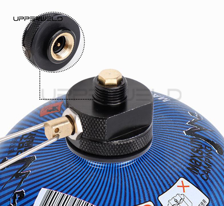 Propane Butane Gas Cartridge Camping Stove Adapter with Flat Cylinder Control Switch