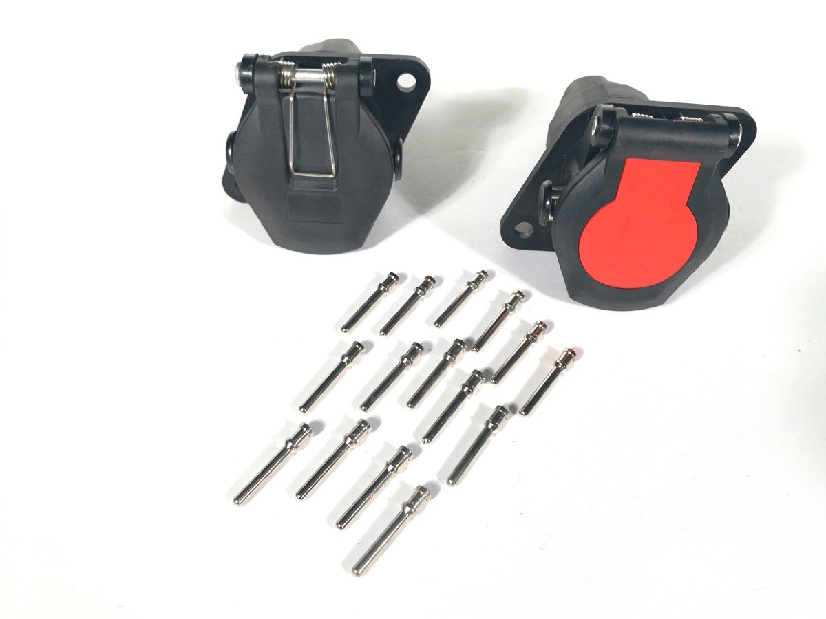 24v 15 Pole Trailer Plug Socket Crimp Type Trailer Truck Socket ISO12098