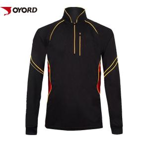 China Long Sleeve Custom Fishing Jerseys Stand Collar Zipper Front Dry Fit Polyester Material wholesale