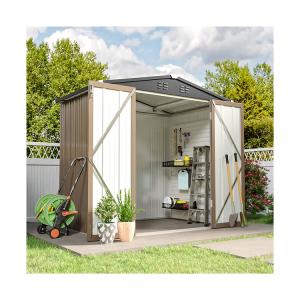 China 6.6ft Durable Metal Garden Shed House Storage Shed for Tools Outdoor Storage Solution wholesale