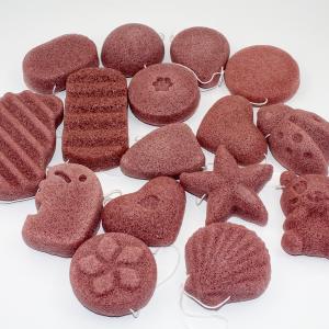 China Natural Red Clay Konjac Sponge wholesale