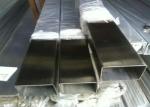 HL Surface Stainless Steel Rectangular Pipe , 2000mm Seamless Stainless Steel