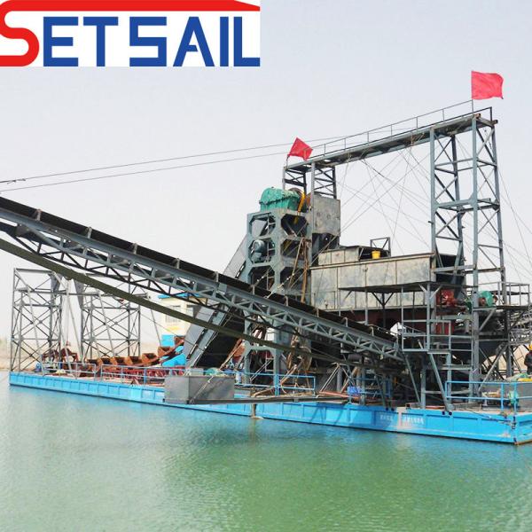 QH-sand -5 Chain Bucket Sand Gold and Diamond Dredger for Sea Freight Transporta